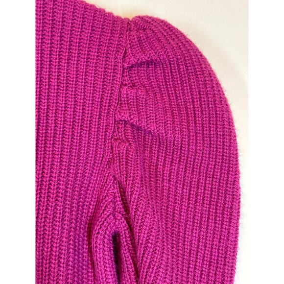 LUCYPARIS VTG Sweater S Fuchsia Puffed Sleeve Cottagecore Coquette Y2K Disco - Picture 6 of 13